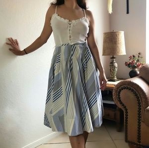 A-Line Cotton high-waisted Skirt